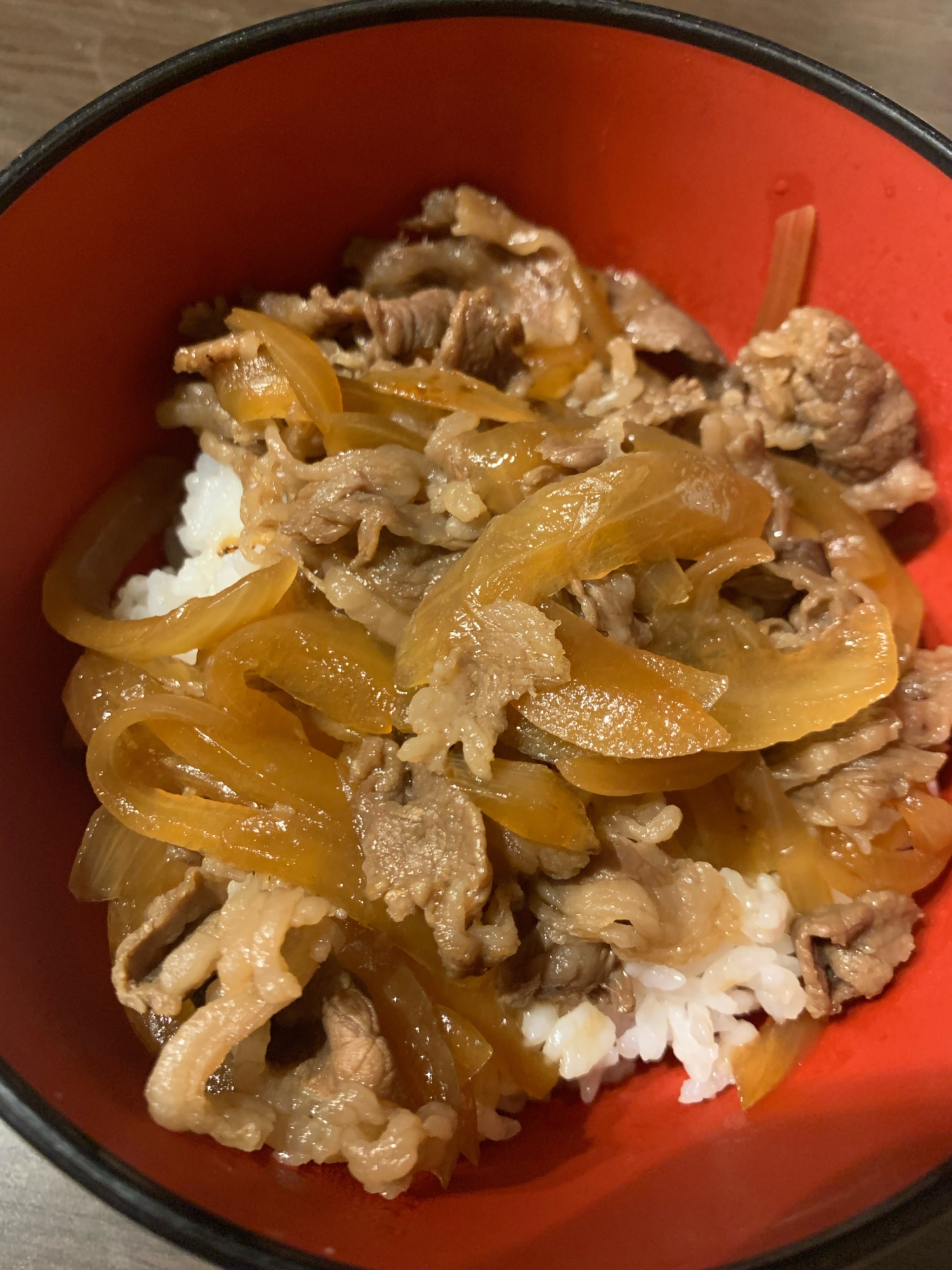 即席！玉ねぎたっぷりのつゆだく牛丼♫