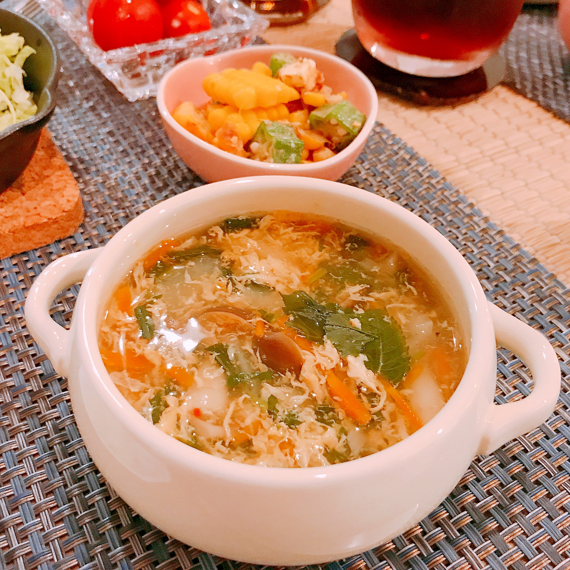 モロヘイヤの☆ピリ辛スープ