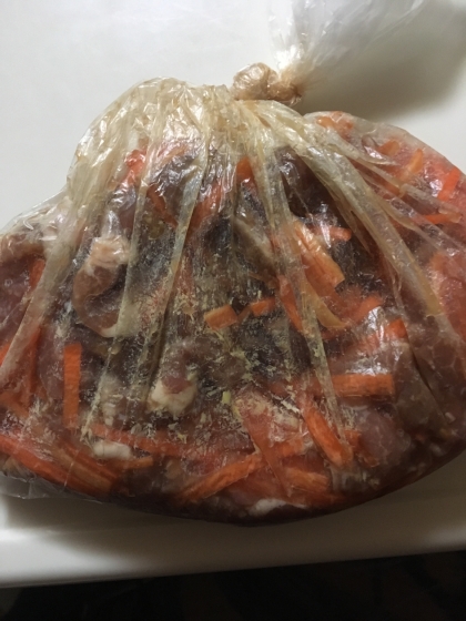 下味冷凍保存★豚小間の生姜焼き