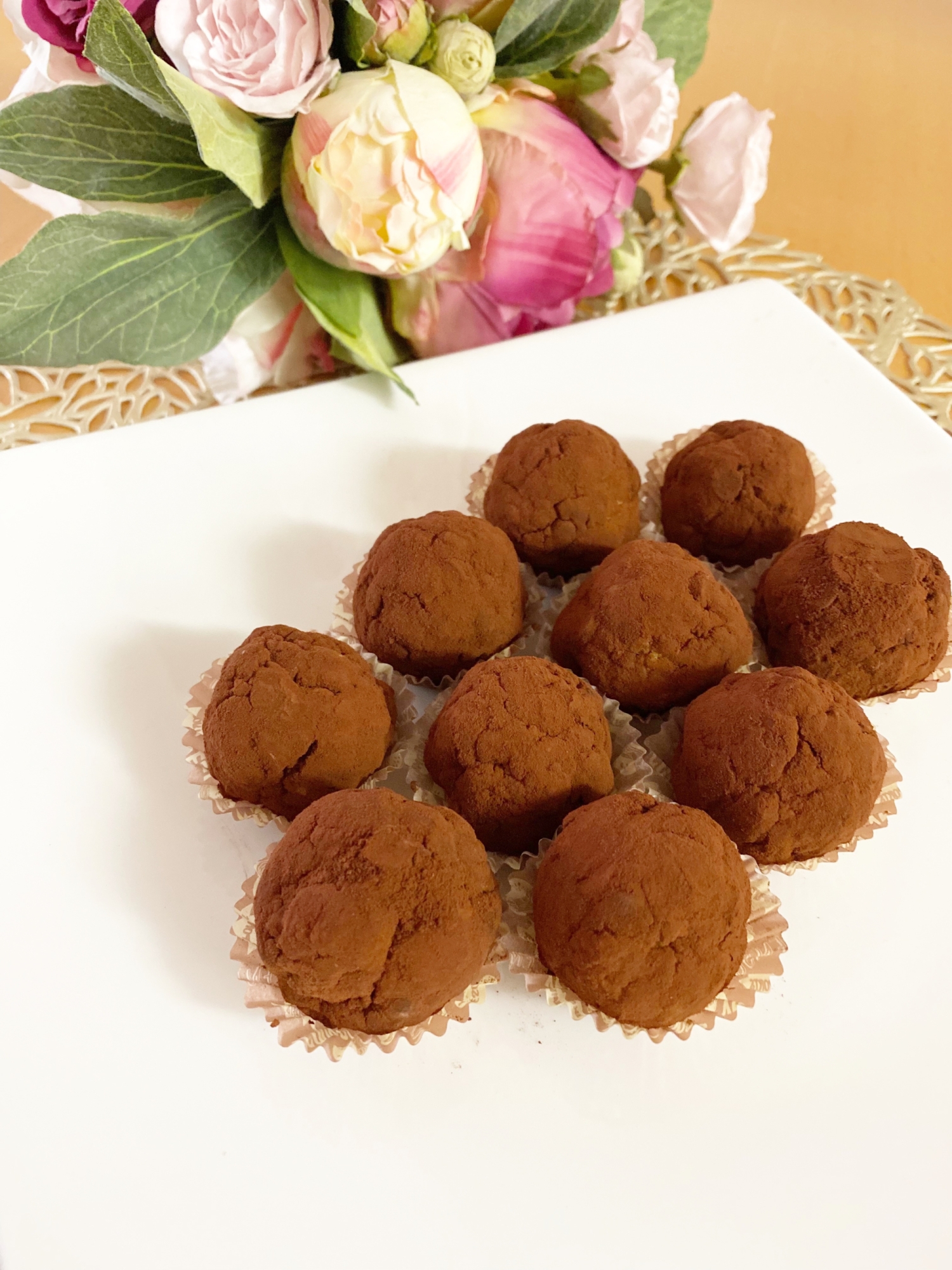 バレンタイン♡材料4つ!簡単トリュフケーキ♡♡