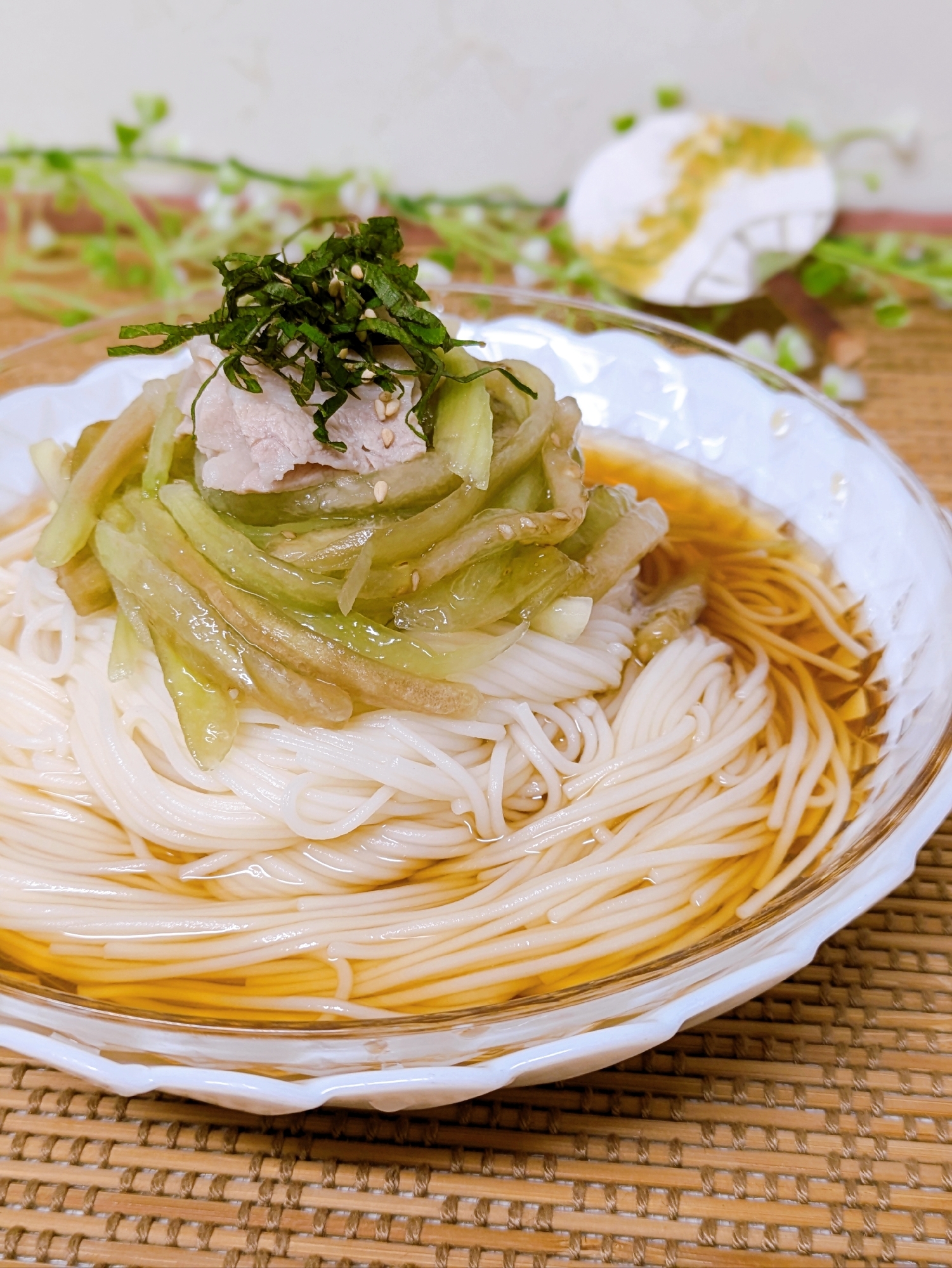 翡翠なすのさっぱりつるつるヘルシー素麺