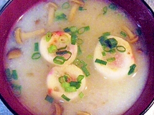 なめこ&麩のお味噌汁