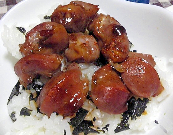 夏バテ防止に砂肝の焼き鳥丼