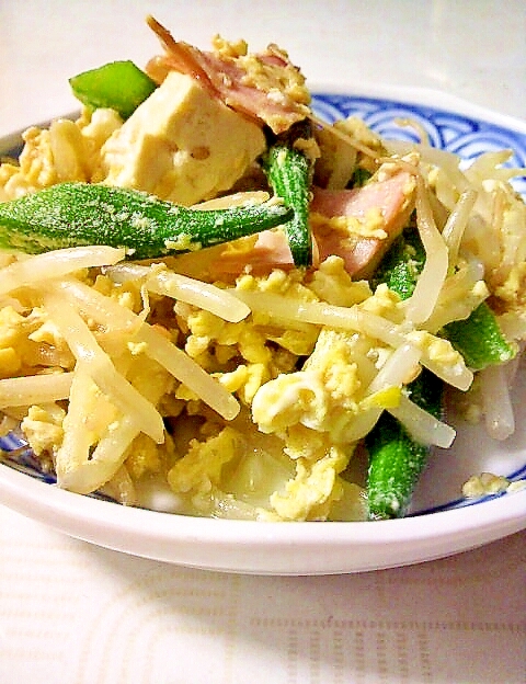 かさ増しレシピj とオクラと豆腐のチャンプルー レシピ 作り方 By ねここ25 楽天レシピ かさ増しレシピj とオクラと豆腐のチャンプルー レシピ 作り方 By ねここ25 楽天レシピ