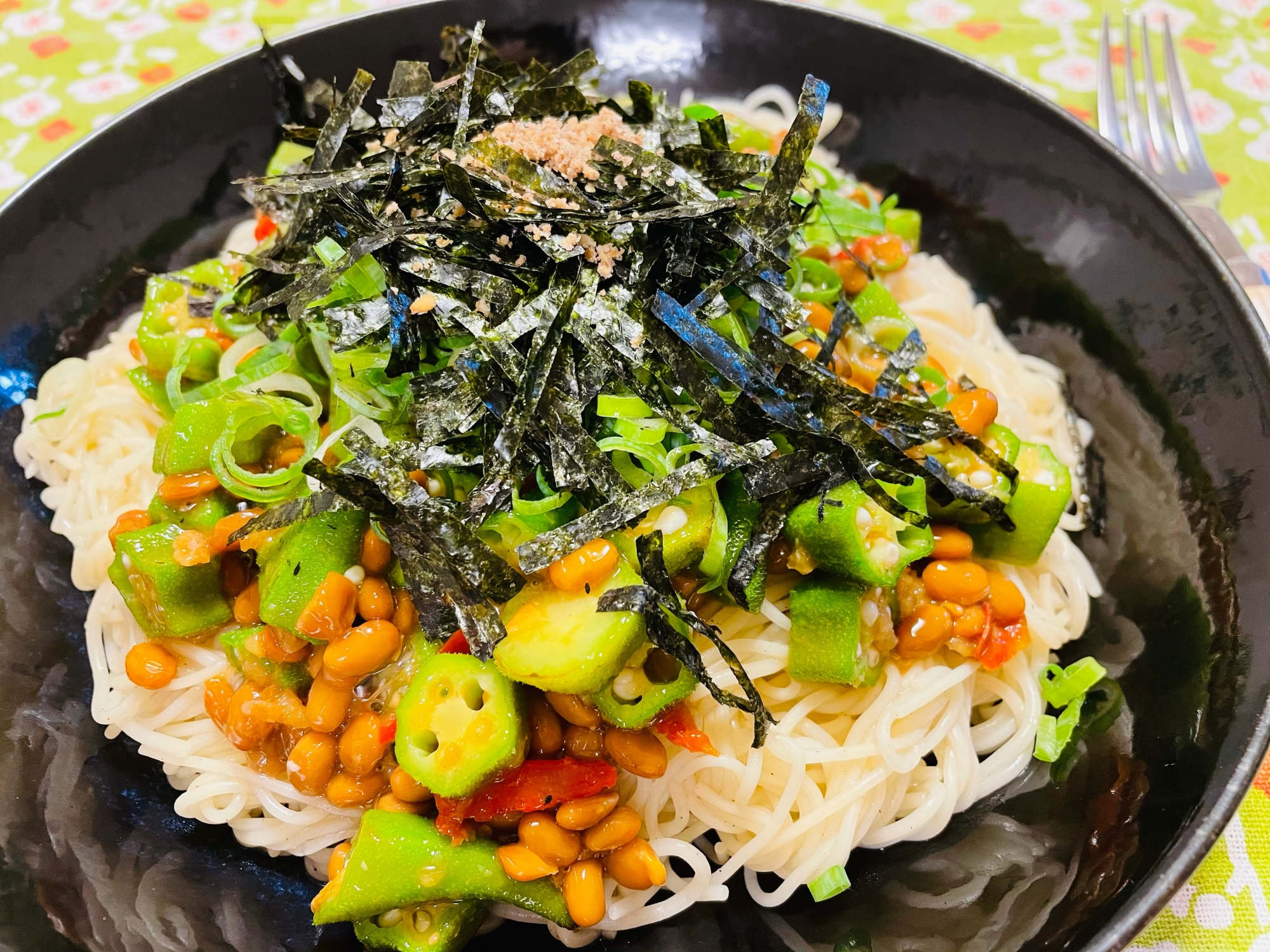 納豆おくらピリ辛ゼロ麺