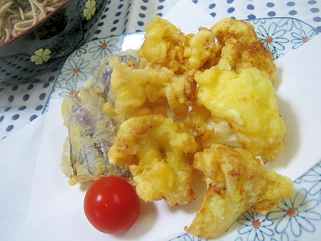 新鮮食感♪カリフラワーの天ぷら