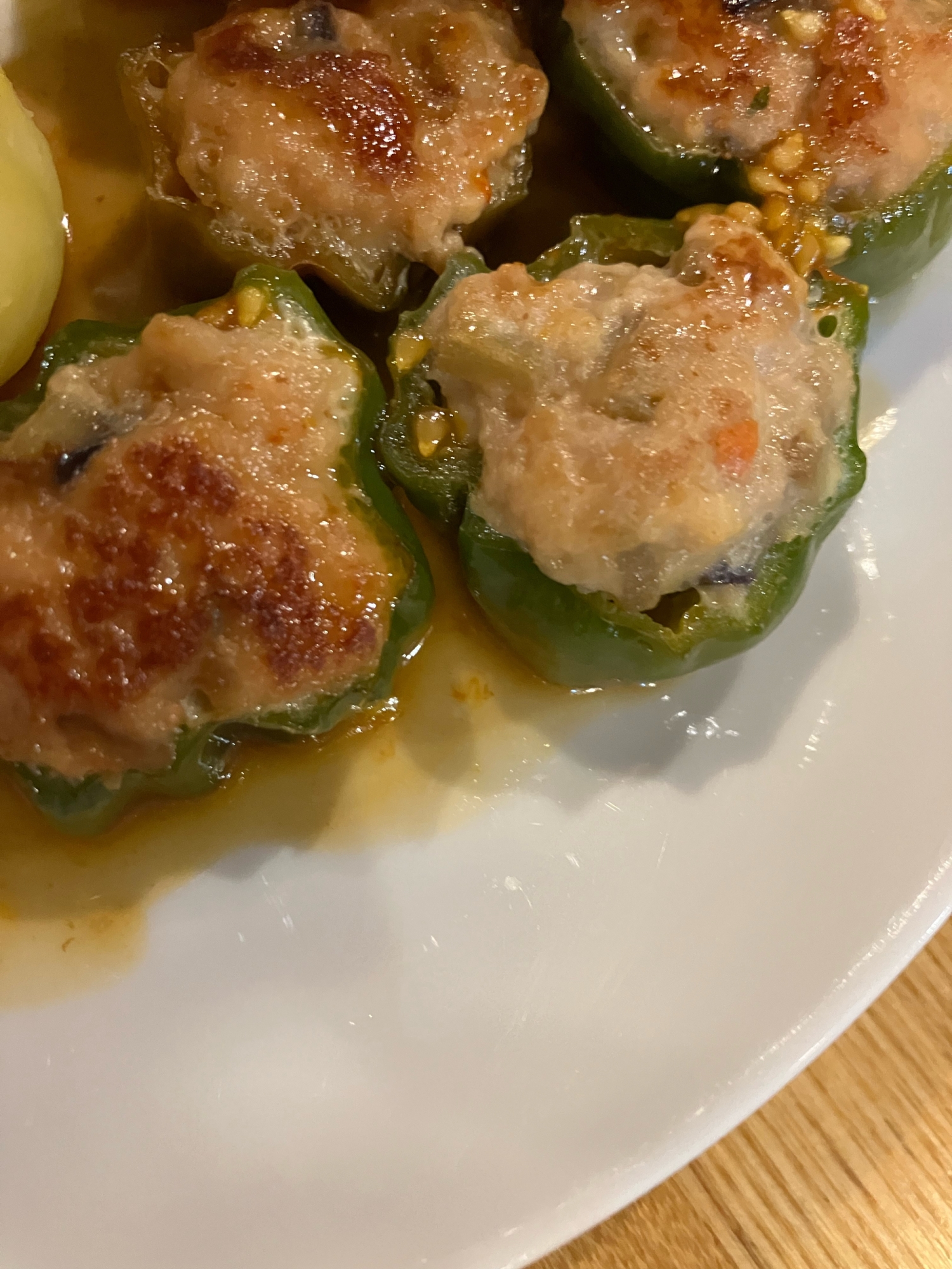 ピーマンつくね焼き