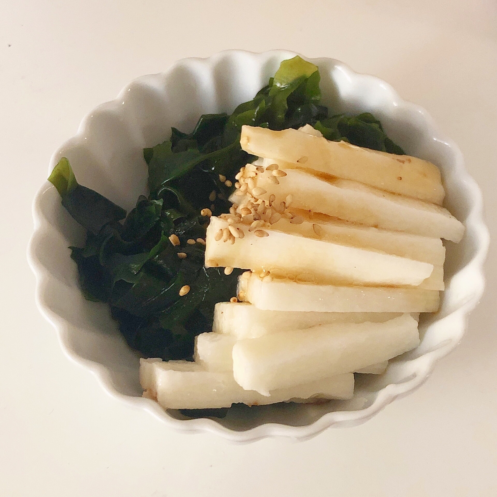 わかめと山芋の酢の物