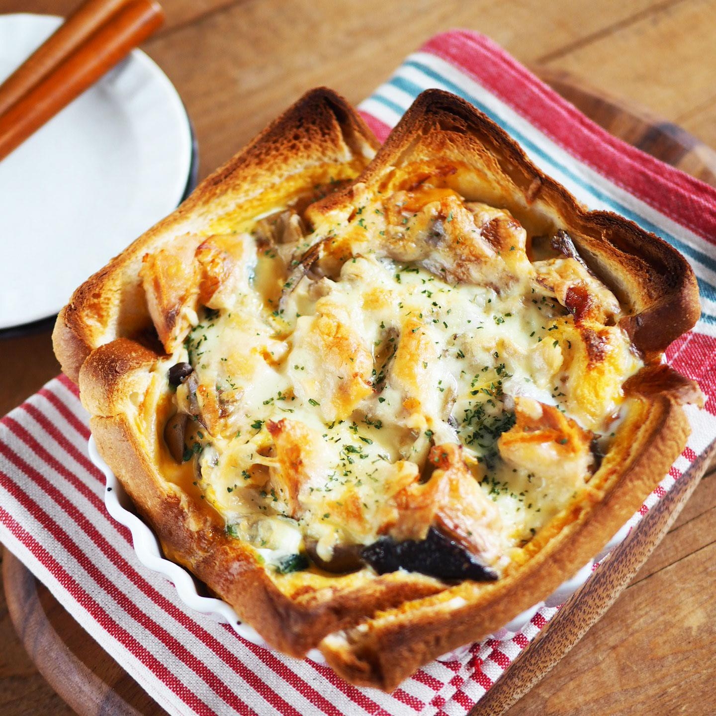 【簡単ご馳走気分!】鮭のパンキッシュ