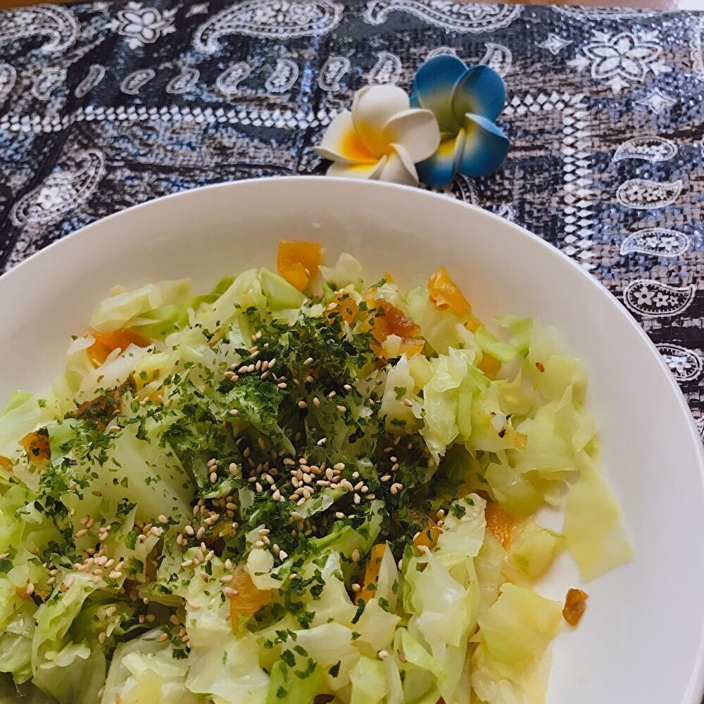 [レンジ]キャベツ&福神漬の温サラダ