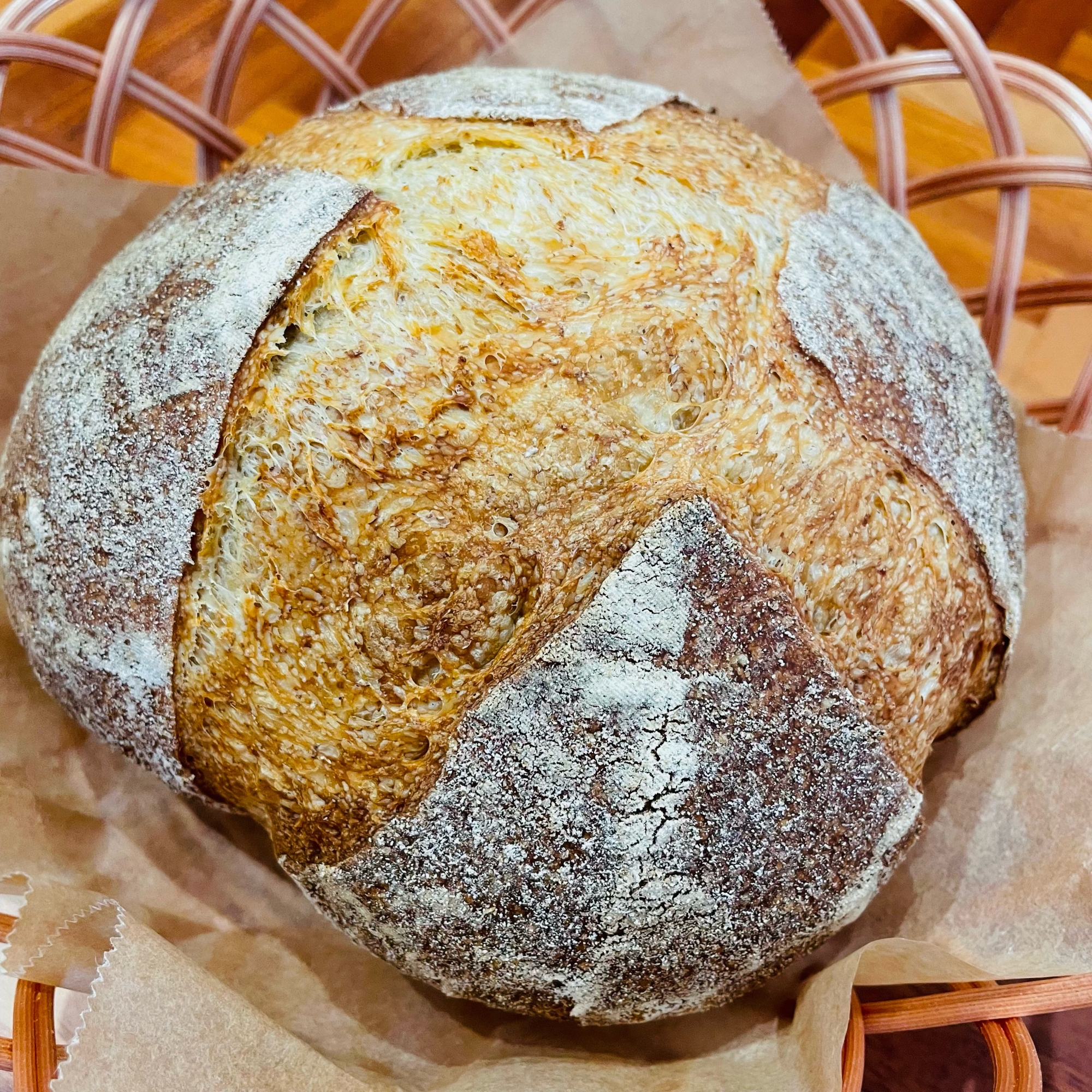 オーバーナイトで作るカンパーニュ