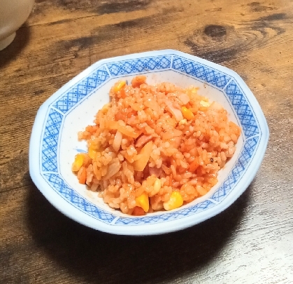 いつもありがとうございます♪
ささみがなく、
ベーコンですいません(泣)
ケチャップライス♡美味しいですね(^^)
大好きです！ありがとうございます(^^)v