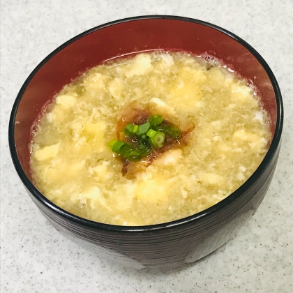 ふわふわ♪卵・とろろ昆布・鰹節のお味噌汁