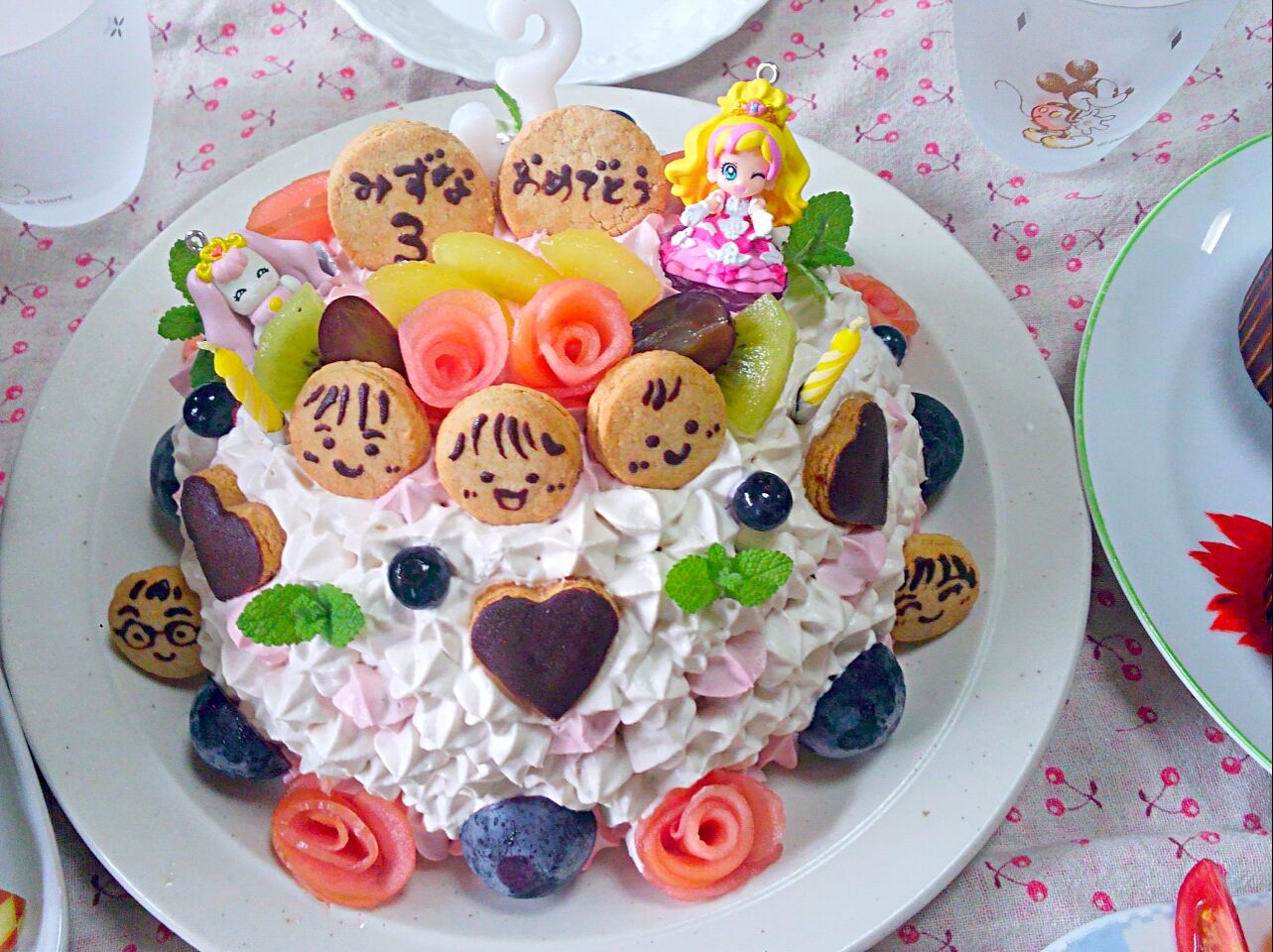 プリティー☆バースデーケーキ　卵、乳製品、砂糖なし