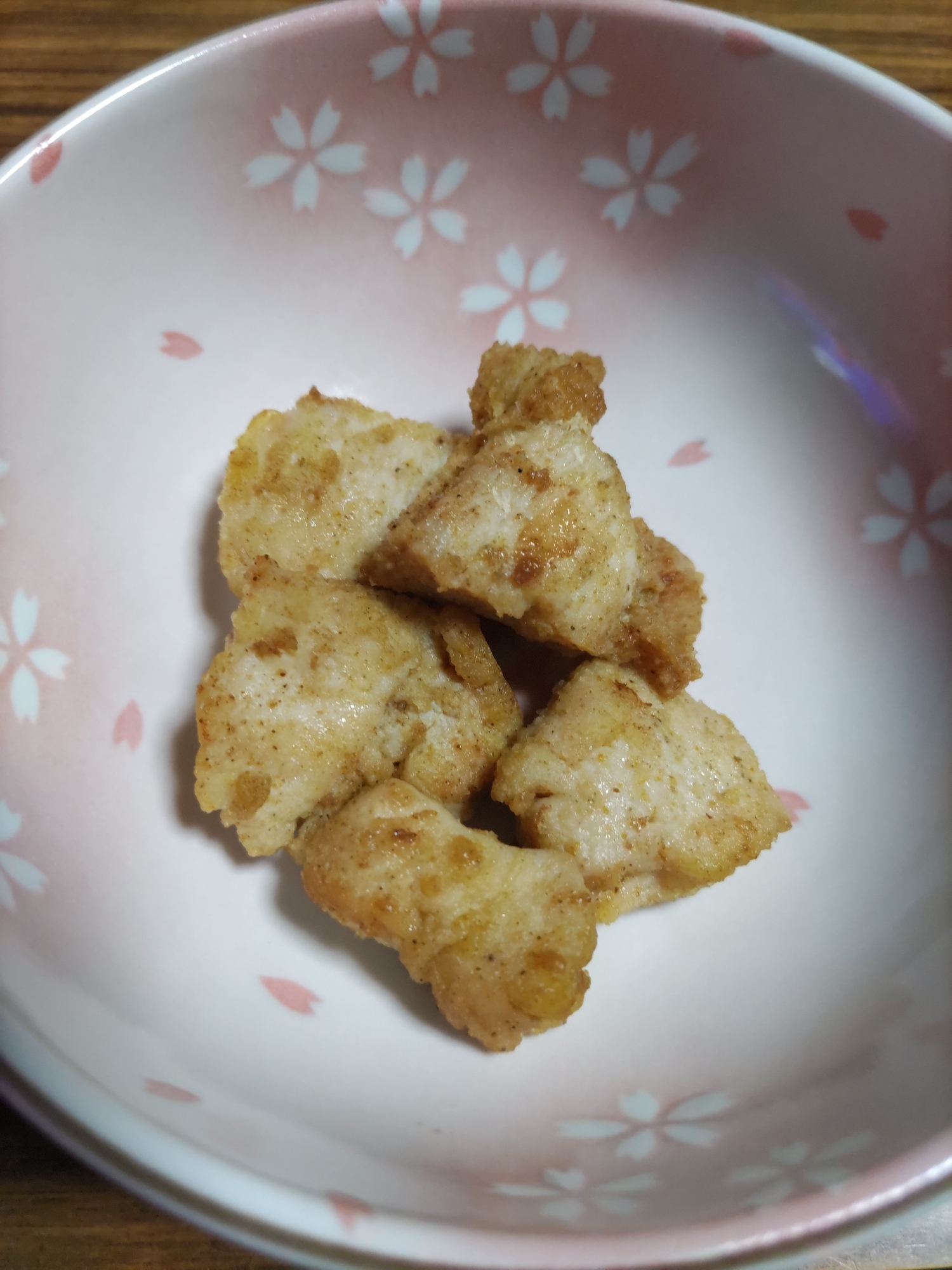 鶏むね肉のカレー味唐揚げ