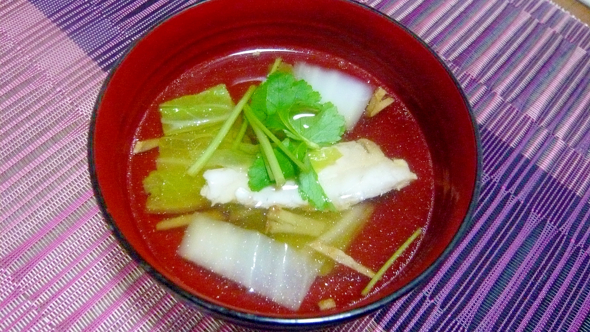 ❤　魚のアラ＆白菜のスープ　❤