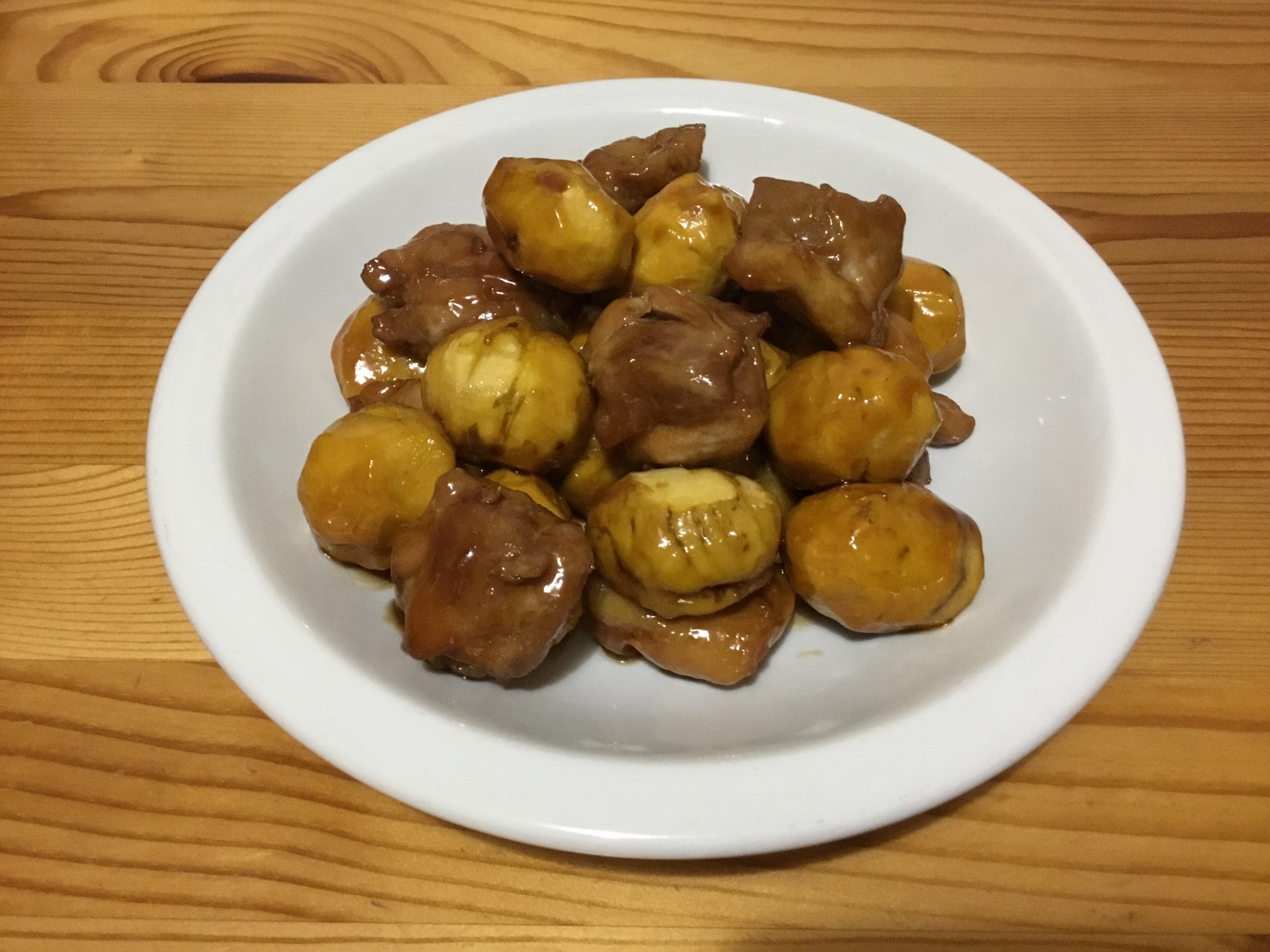 鶏肉と栗の照り煮