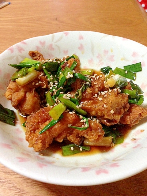 給食の味♩鶏肉のネギソース和え