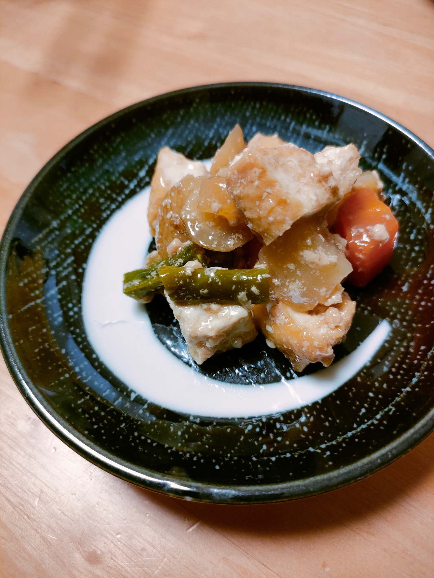 焼き豆腐と根菜のそぼろ煮