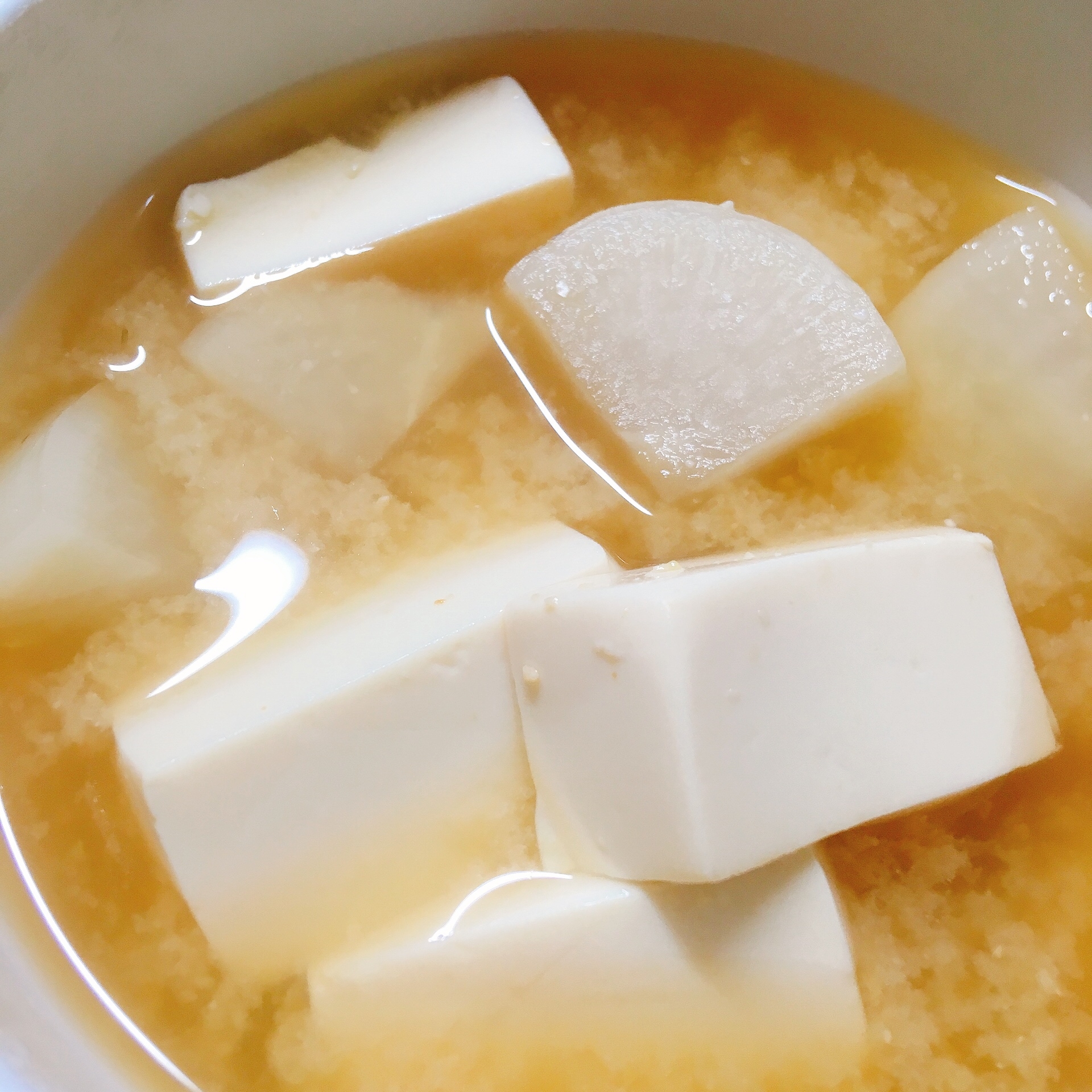 豆腐と大根の味噌汁 レシピ 作り方 By 麦茶 自炊大学生 楽天レシピ