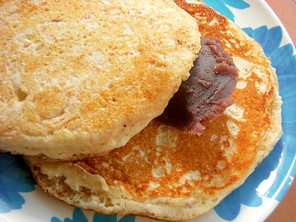 卵なし❤ひな祭りのパンケーキ♪(桜の花フレーク)