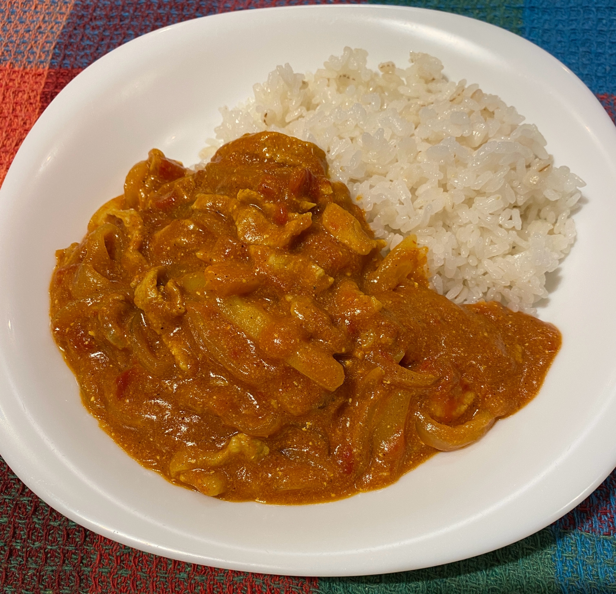 フライパンで☆豚肉とトマトのスパイスカレー