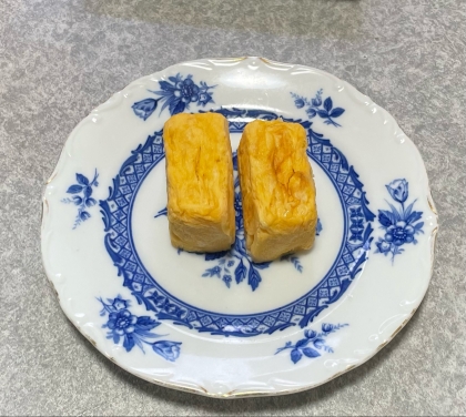 卵１個☆梅昆布茶の卵焼き