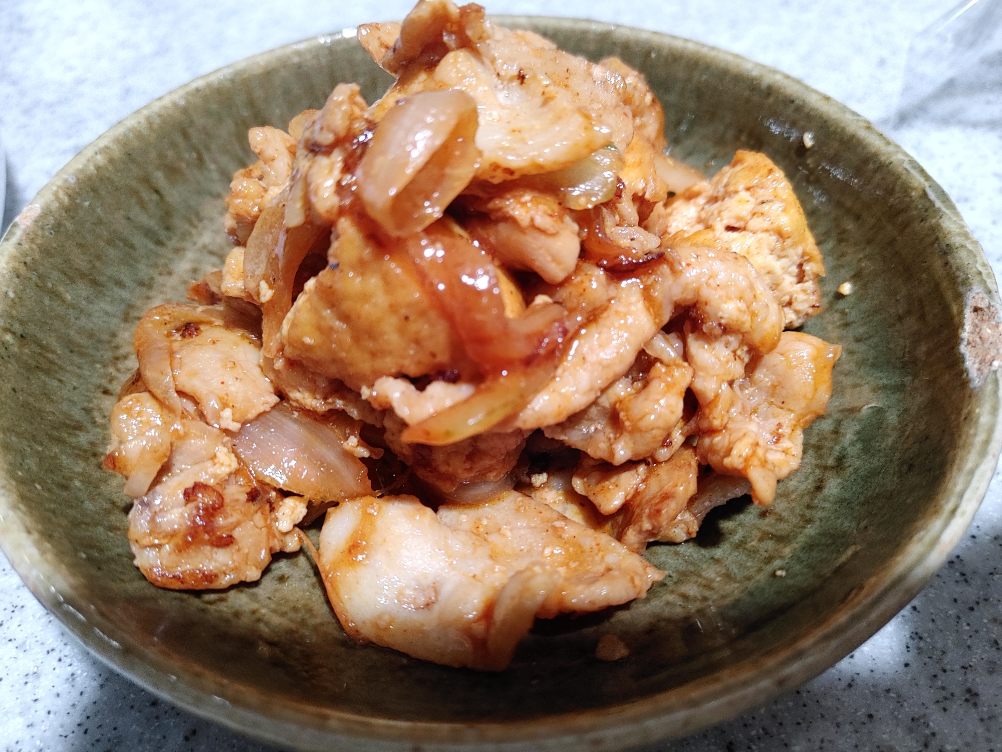 厚揚げと豚バラのコチュジャン炒め