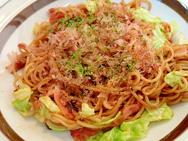 ❤ベーコンと白菜の焼きそば❤