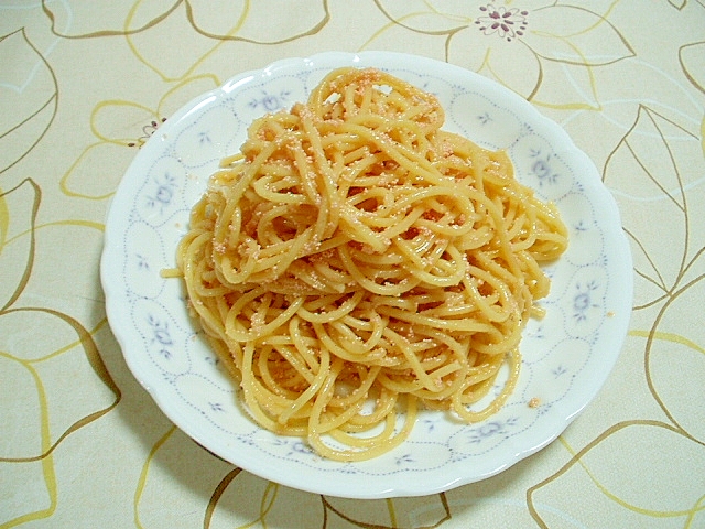 超簡単めんたいスパゲティ