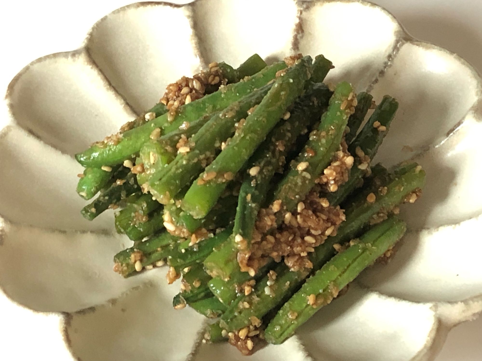 ゴマ香る♪いんげんのシャキシャキ胡麻和え