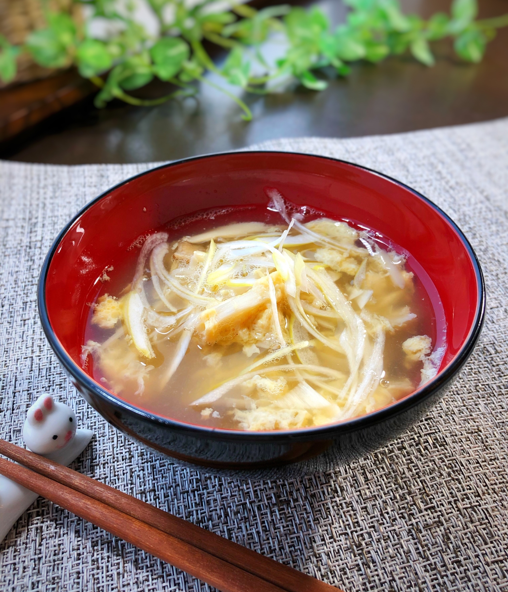 舞茸と卵のお吸い物