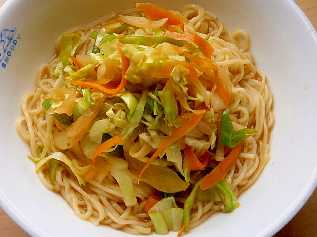 汁なし☆野菜炒めラーメン☆