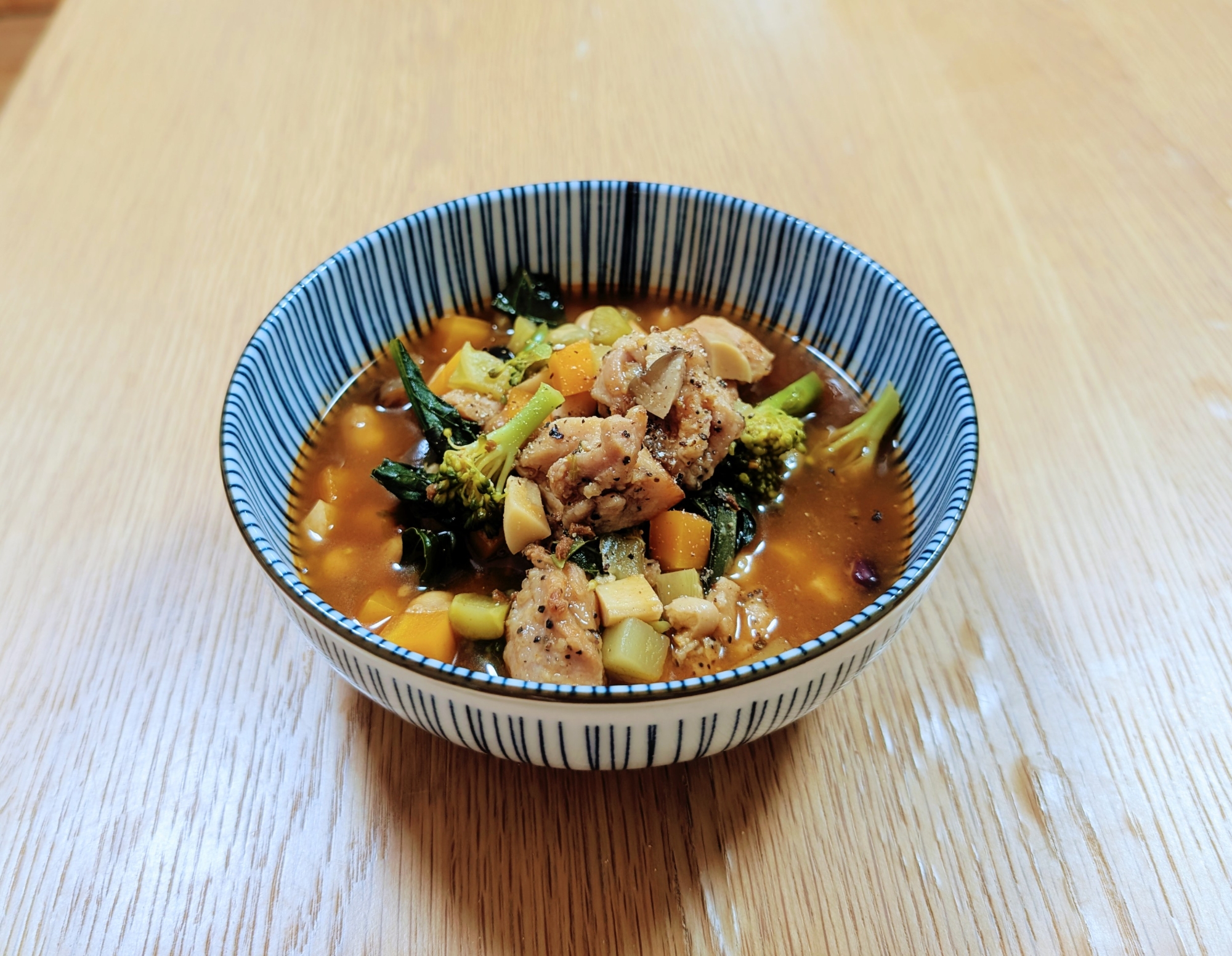 鶏肉とブロッコリーのスープ