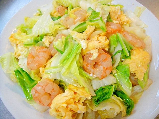 キャベツとエビの玉子いため レシピ 作り方 By Mint74 楽天レシピ