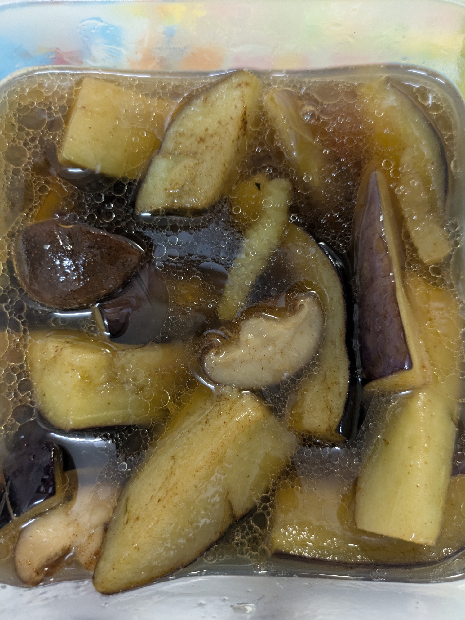 ナスとしいたけの揚げびたし