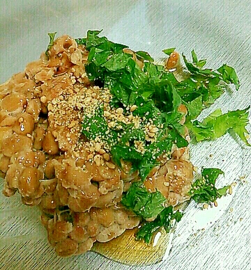 ご飯がススム！ごま納豆〜大葉添え〜