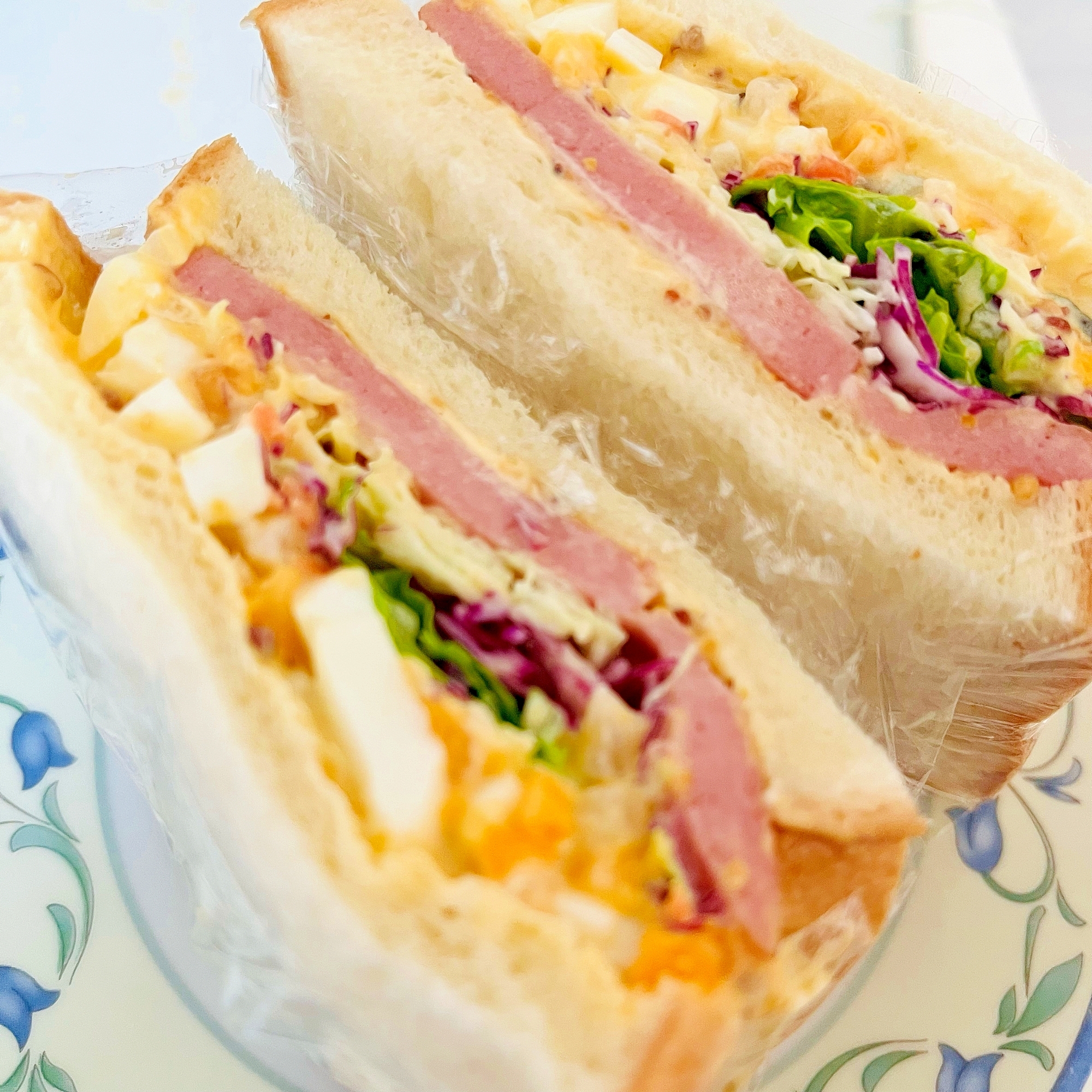 ★朝食★マヨたま厚切りハムサンド