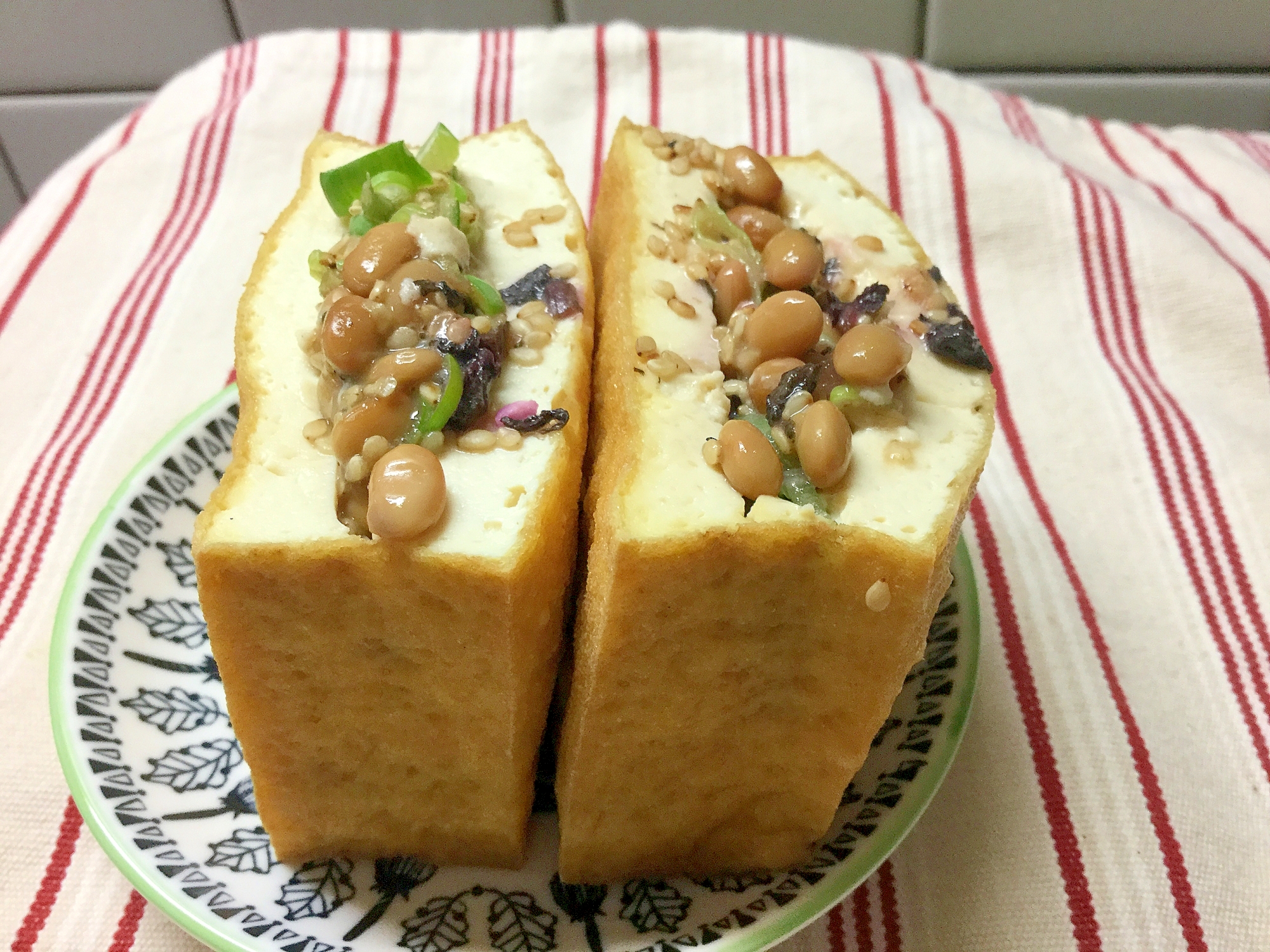 厚揚げの納豆ポケットサンド レシピ 作り方 By こまあや 楽天レシピ 厚揚げの納豆ポケットサンド レシピ 作り方 By こまあや 楽天レシピ