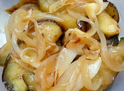 ナスと玉ねぎのマヨネーズ炒め和風味