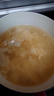 中華風コーン玉子スープ