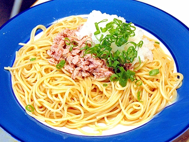 夏バテ予防にも！大根おろしとツナのめんつゆパスタ♪