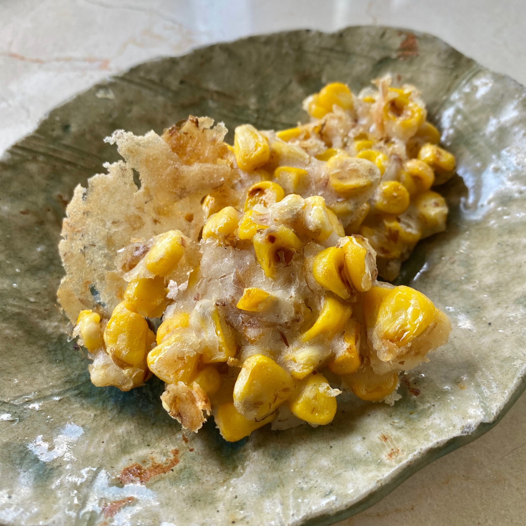 とうもろこしの米粉チヂミ~材料3つだけ!