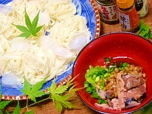 冷たいひっぱり饂飩or素麺