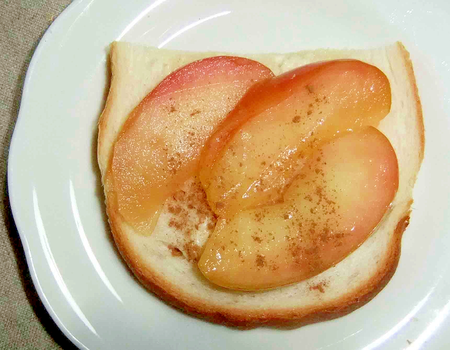 リンゴ煮+バタートースト
