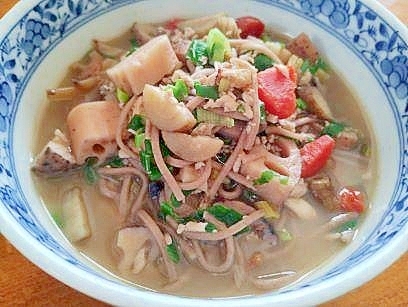 けんちん汁リメイク　けんちん蕎麦