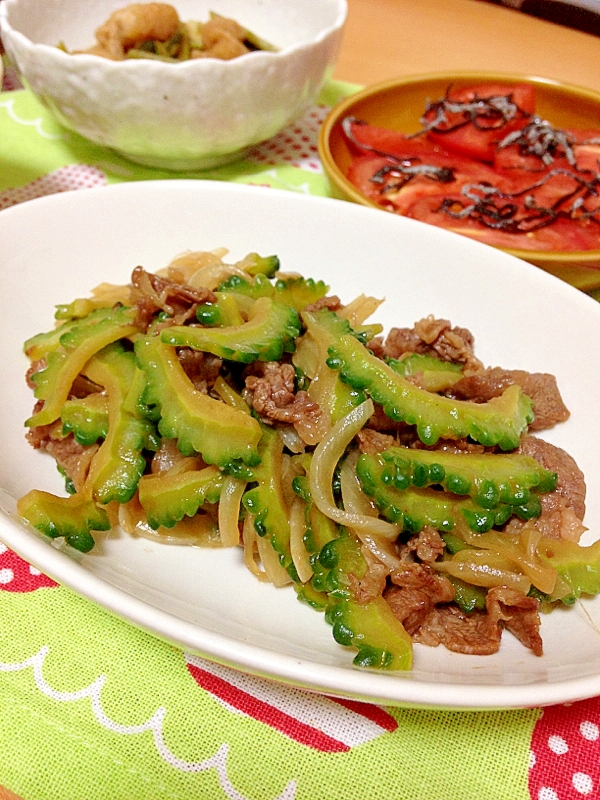 ☆ゴーヤと牛肉のオイスター炒め☆