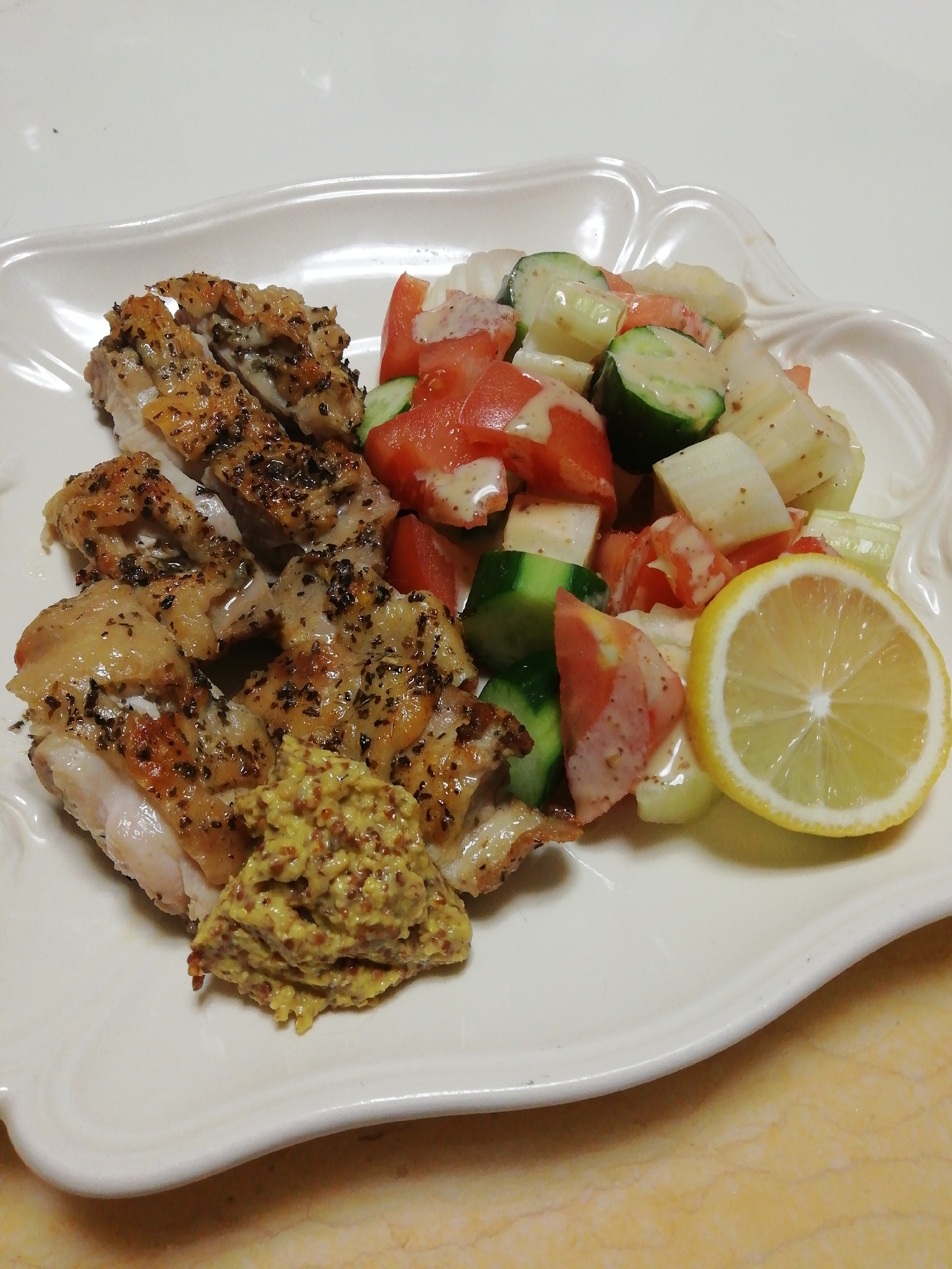 チキンのハーブ焼き 野菜サラダ添え レシピ 作り方 By イク9110 楽天レシピ チキンのハーブ焼き 野菜サラダ添え レシピ 作り方 By イク9110 楽天レシピ