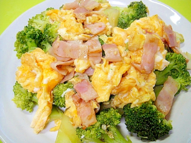 ブロッコリーとベーコンの中華卵炒め レシピ 作り方 By Mint 楽天レシピ ブロッコリーとベーコンの中華卵炒め レシピ 作り方 By Mint 楽天レシピ