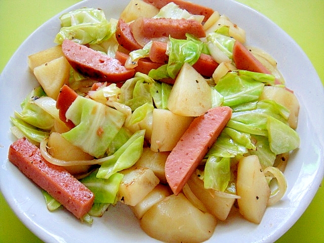 じゃがいもとキャベツnewバーガーの炒め レシピ 作り方 By Mint74 楽天レシピ